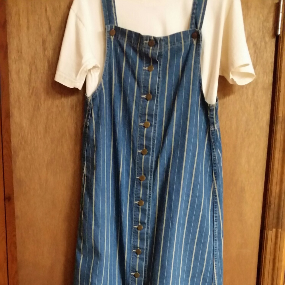Denim jumper/overalls. Size PL